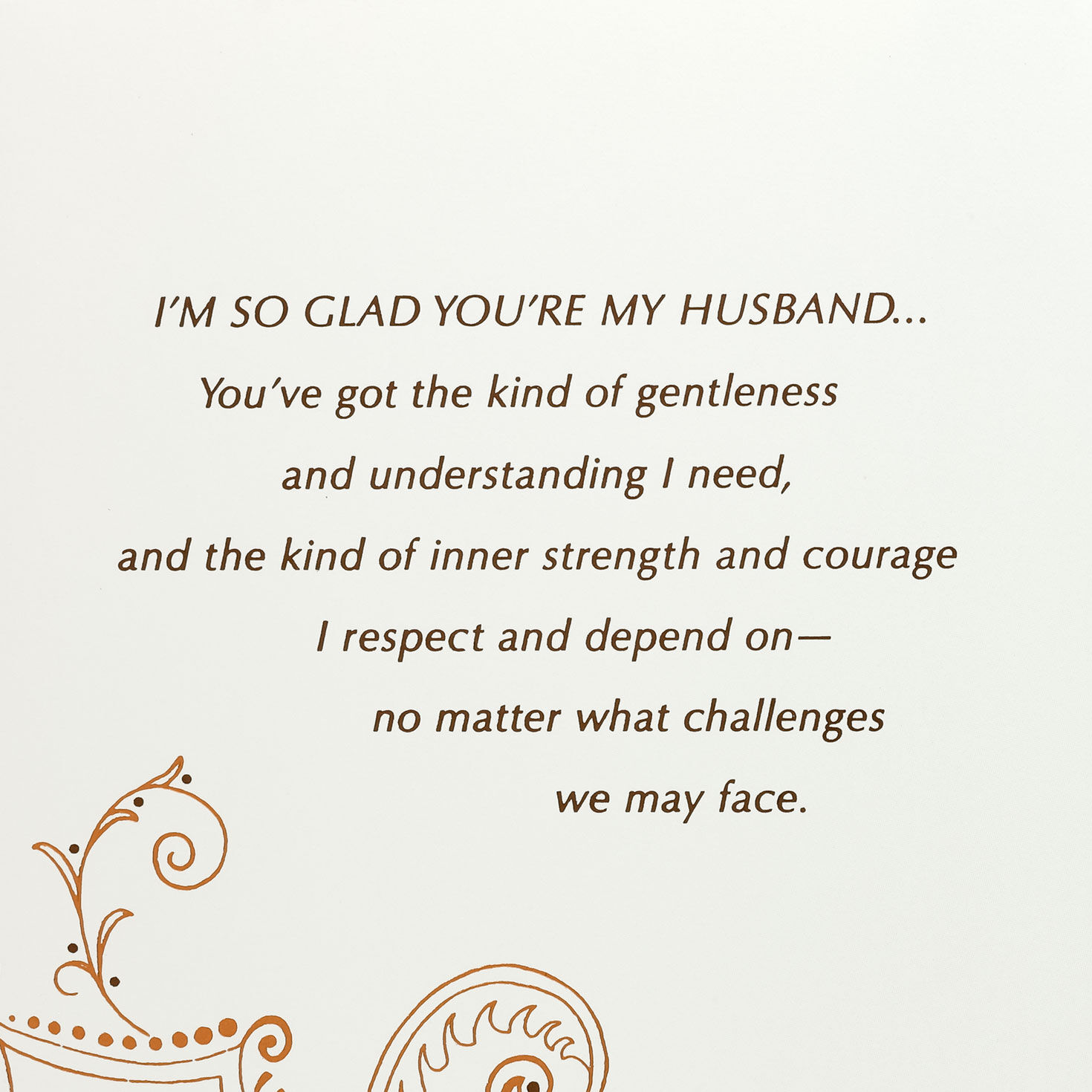 Floral Paisley Husband Anniversary Card From Wife Sentiment image number 2