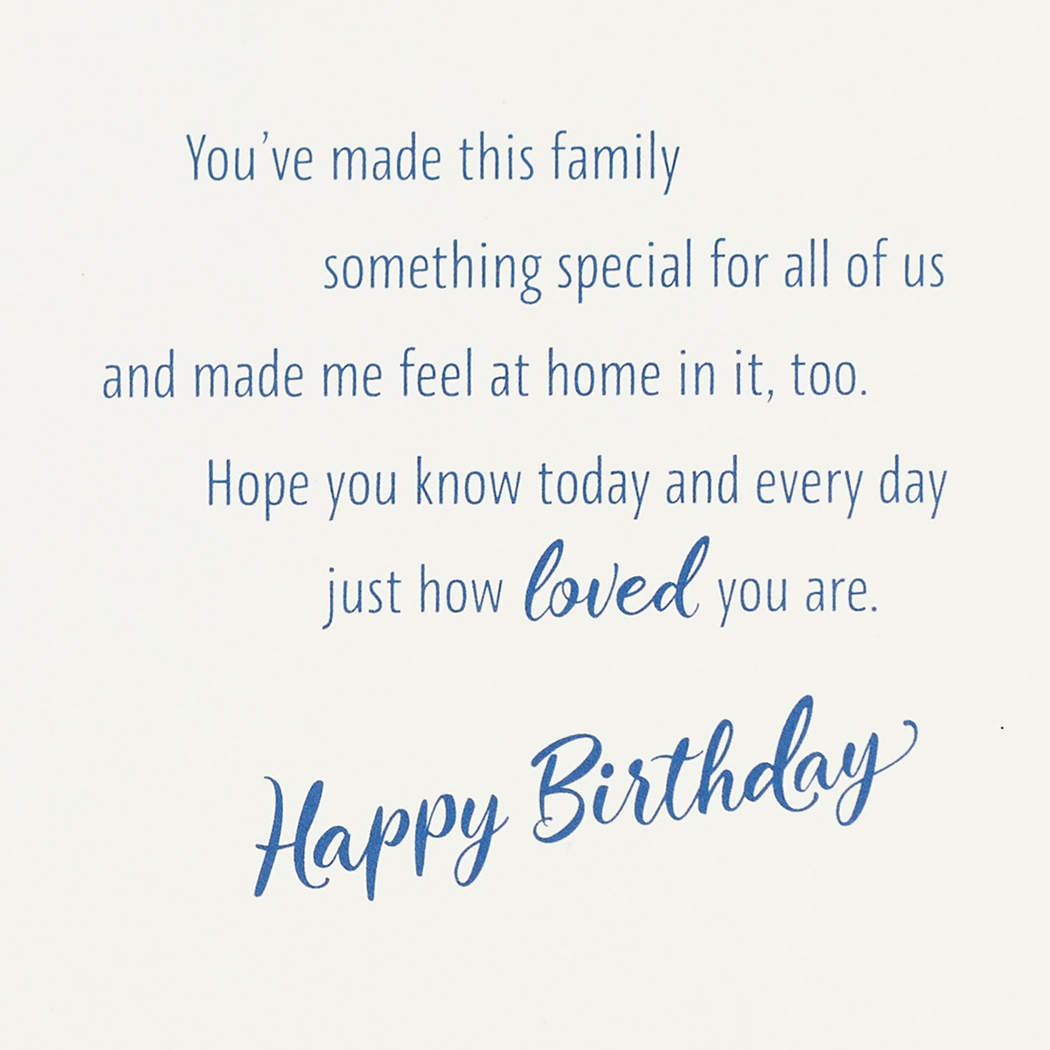 Flowers on Blue Mother-in-Law Birthday Card Sentiment image number 2