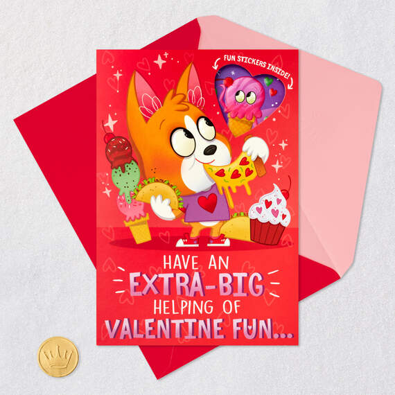 Smiles, Love and Fun Valentine's Day Card With Stickers, , large image number 7