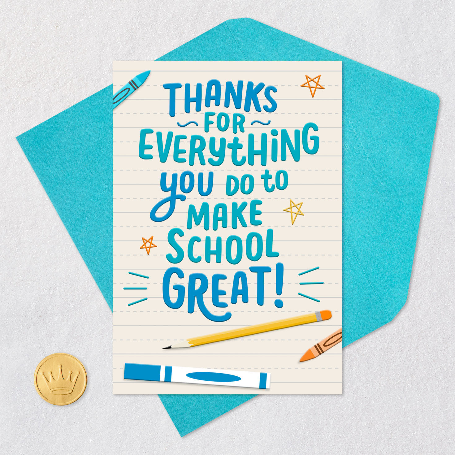 You Make School Great Thank You Card From Kids, , large image number 5