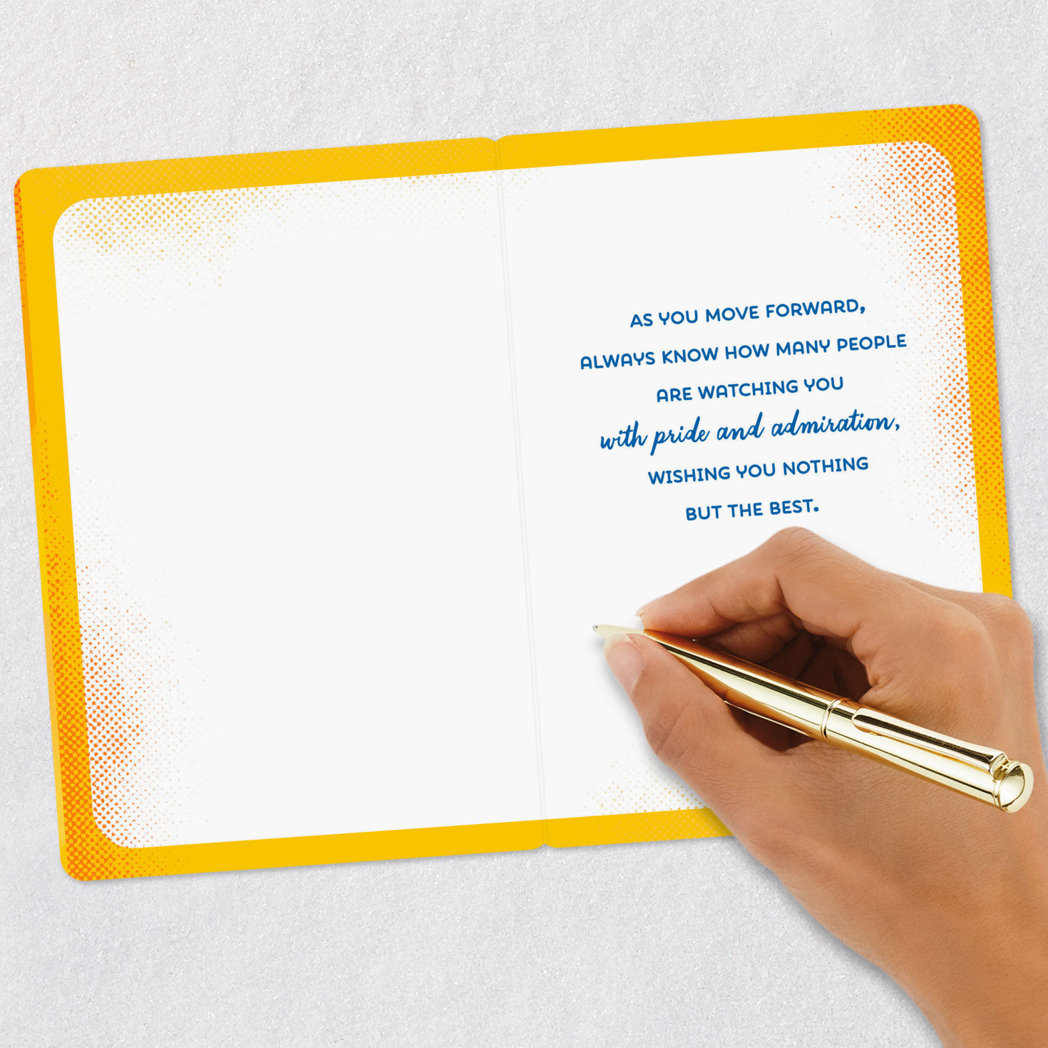 Hand With Diploma Master's Degree Graduation Card Signing card image number 6