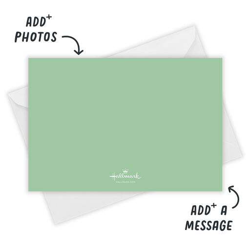 Modern Minimal Merry Flat Christmas Photo Card, 