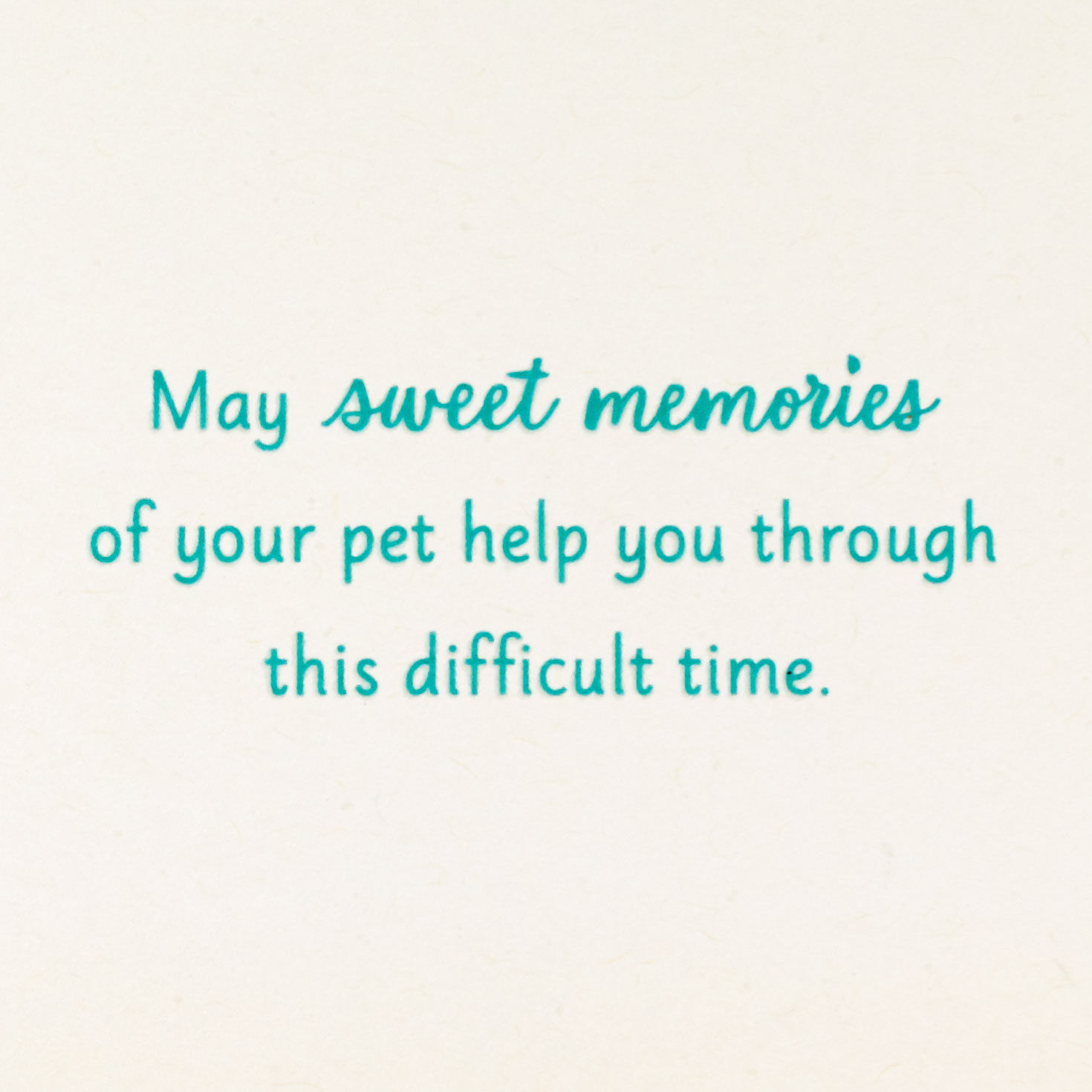 Pets Never Leave Our Hearts Sympathy Card, , large image number 2