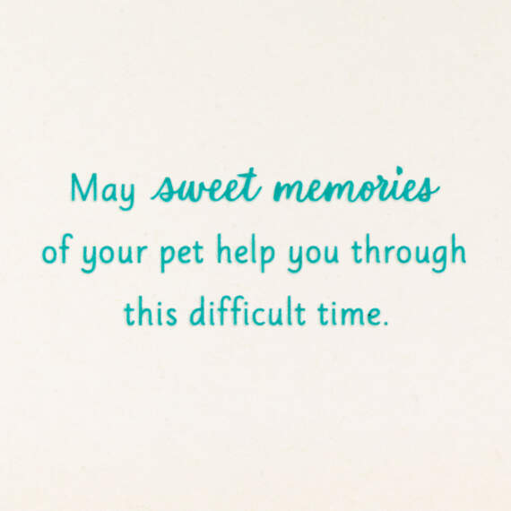 Pets Never Leave Our Hearts Sympathy Card, , large image number 2
