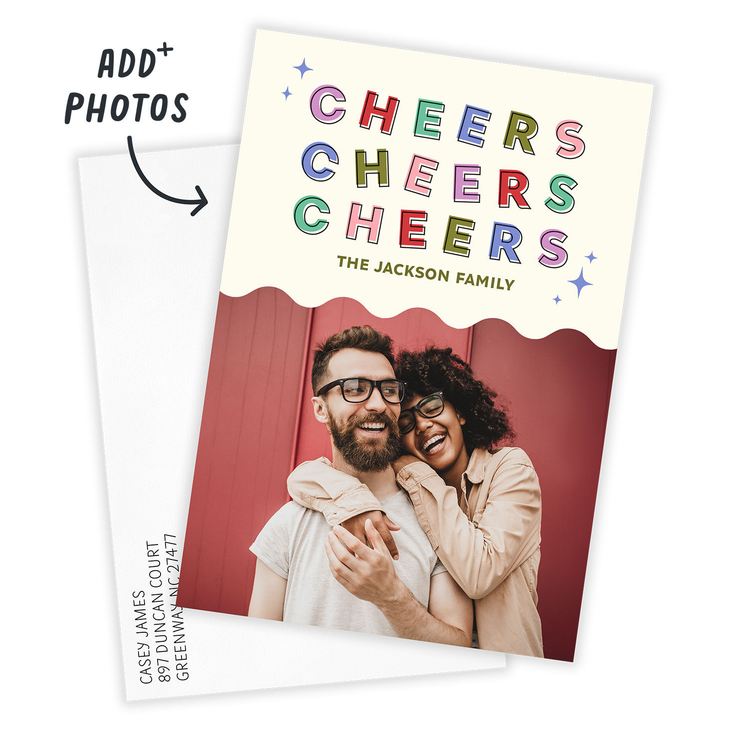 Cheers Flat New Year Photo Card, , large image number 2
