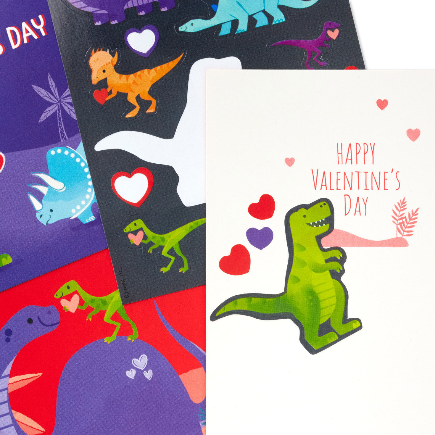 Dinosaur Fun Kids Assorted Valentines With Stickers, Pack of 24, , large image number 5