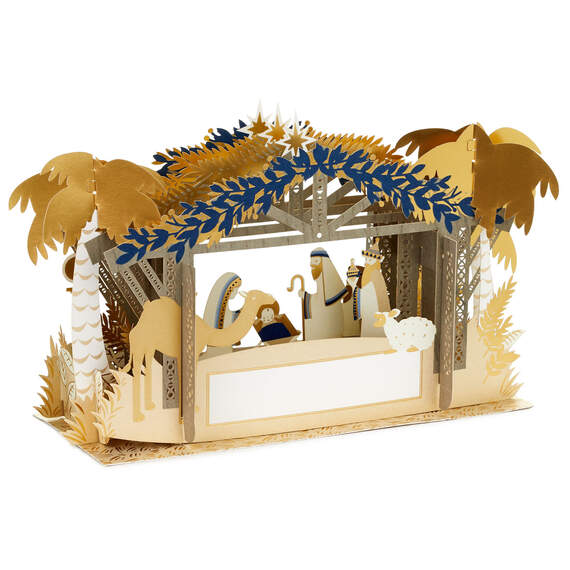 Jumbo Nativity Scene 3D Pop-Up Christmas Card, , large image number 2