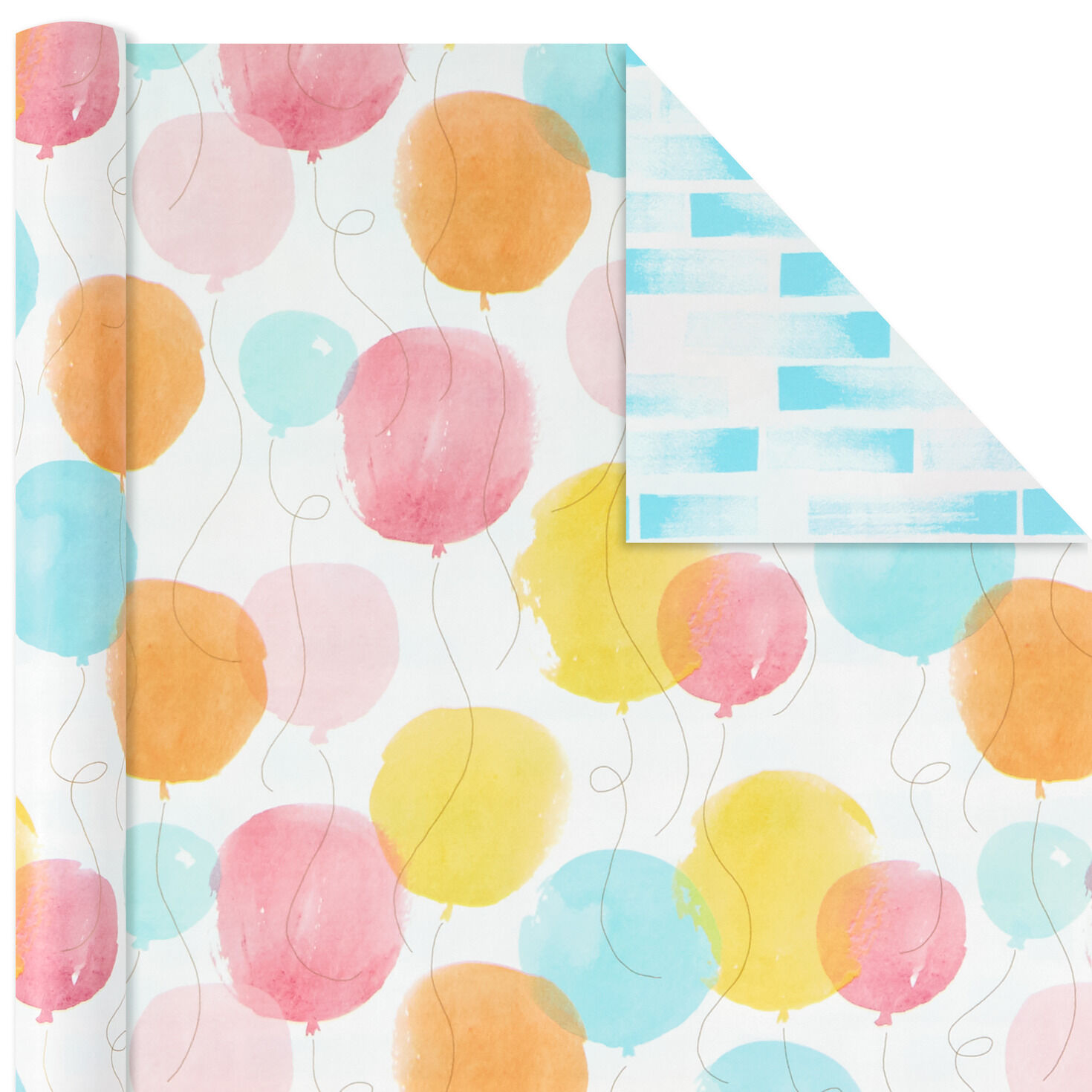 Watercolor Tones 3-Pack Reversible Wrapping Paper, 75 sq. ft. total, , large image number 6