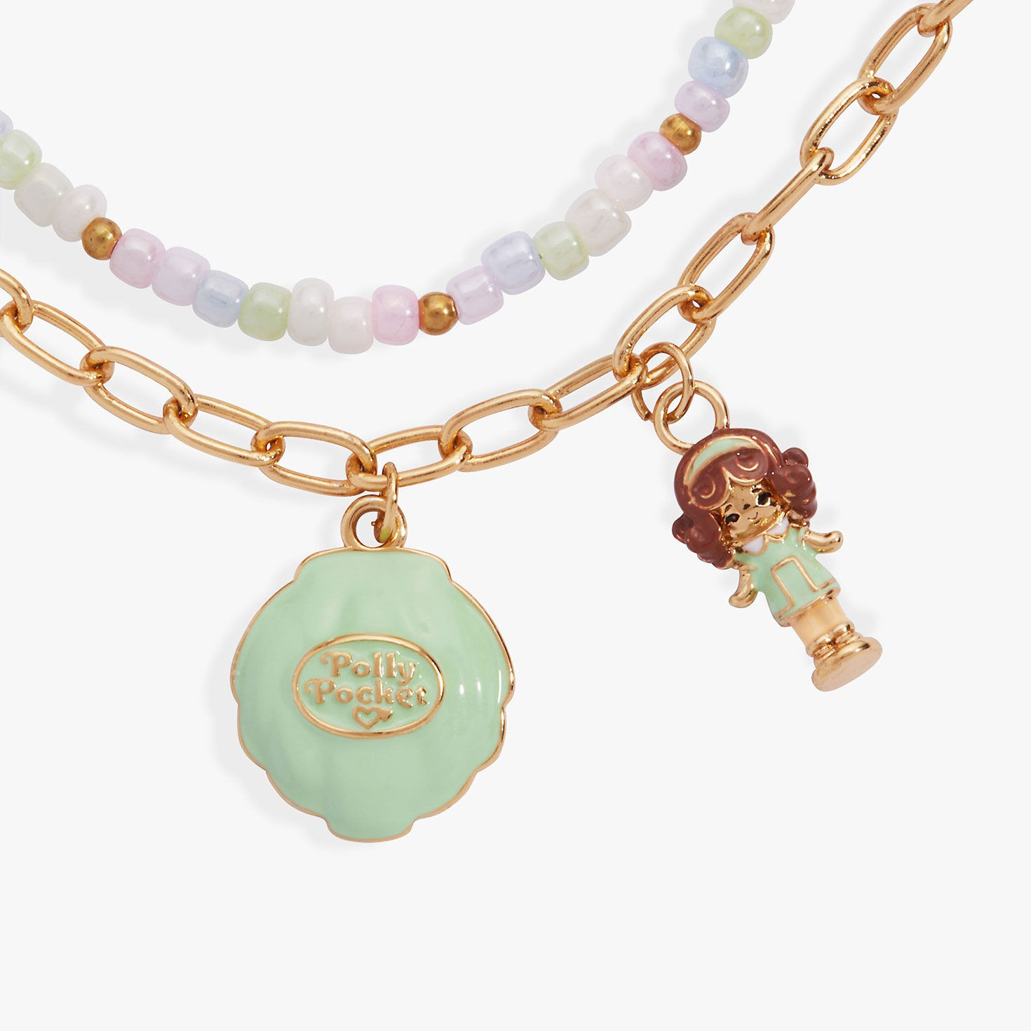 Alex And Ani Polly Pocket&trade; 2 Row Charm Bracelet closeup view image number 3