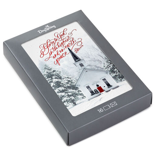 DaySpring White Church in Snow Boxed Christmas Cards, Pack of 16, 