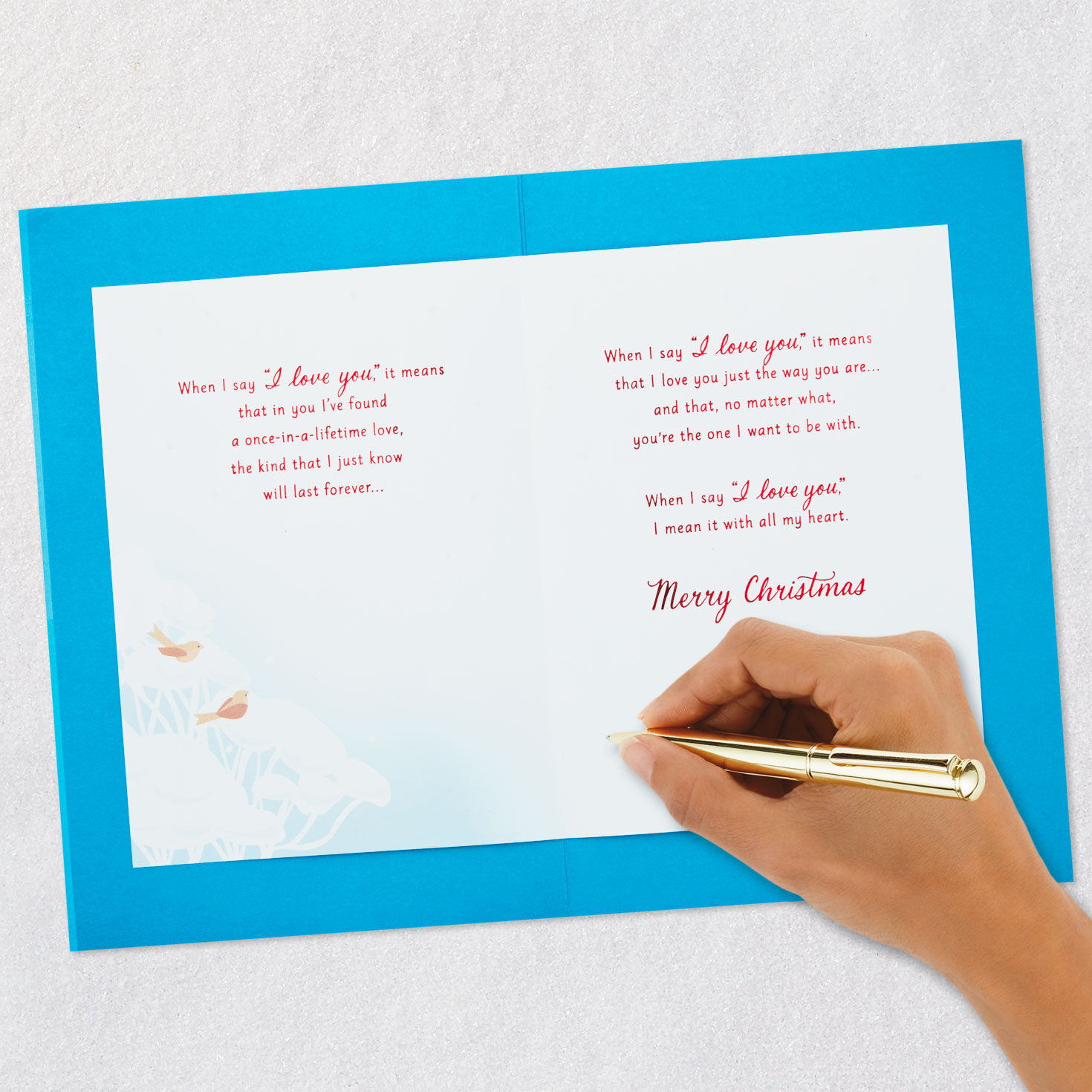 Foxes in Snow Romantic Christmas Card Signing card image number 7