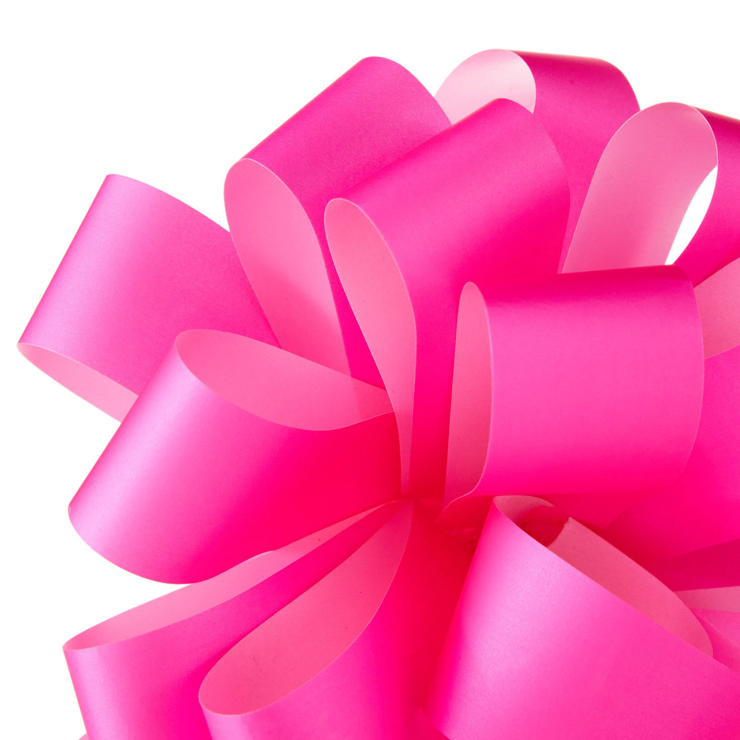 Hot Pink Looped Ribbon Gift Bow upclose view image number 4