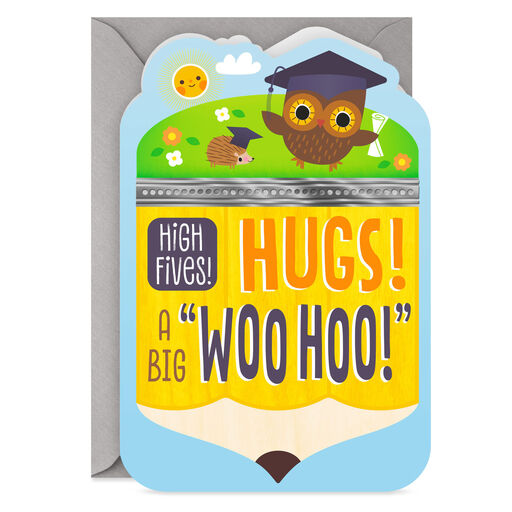 High Fives and Hugs Graduation Card for Kid, 