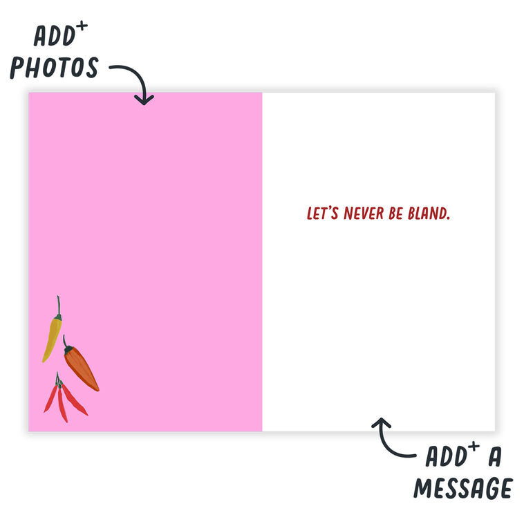 Peppers Hot Sauce Neurospicy Personalized Card Open Card indicating personalization image number 3