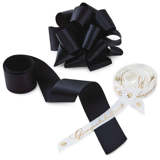 Large Black Bow With Ribbons Kit, 