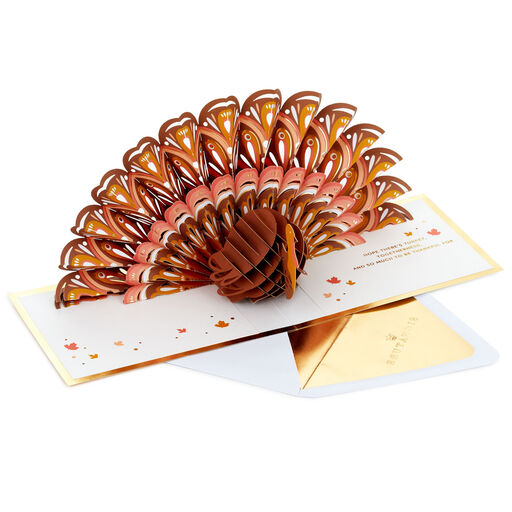 So Thankful Turkey Pop-Up Thanksgiving Card, 