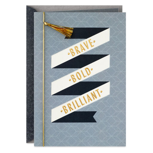 Bold, Brave, Brilliant High School Graduation Card, 