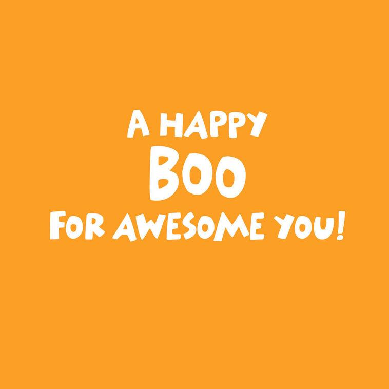 Pumpkin With Boo Glasses Kids Halloween Card Sentiment image number 2