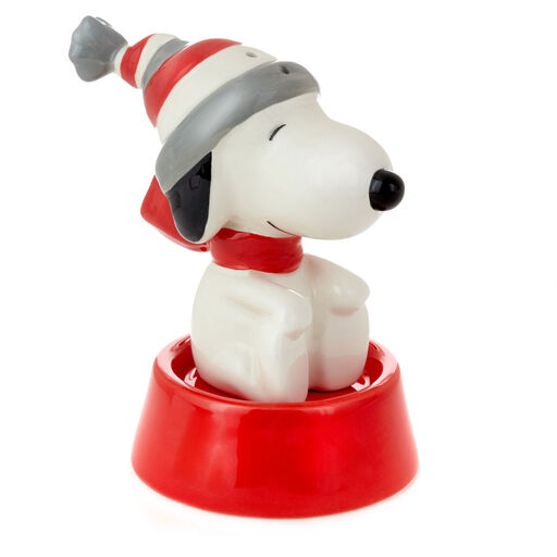 Peanuts® Snoopy Sledding in Dog Bowl Salt and Pepper Shakers, Set of 2, 