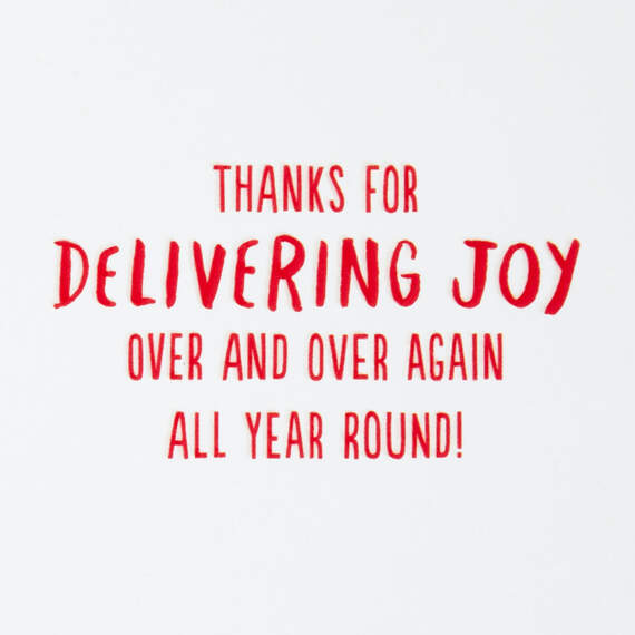Thanks for Delivering Joy All Year Round Holiday Card for Newspaper Carrier, , large image number 2