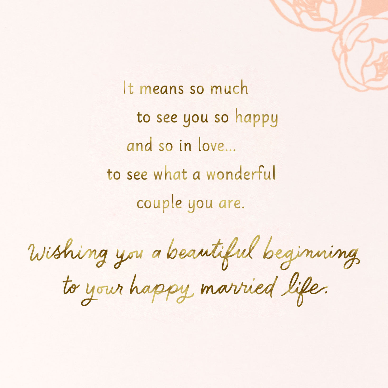 Floral Heart Granddaughter Wedding Card Sentiment image number 2