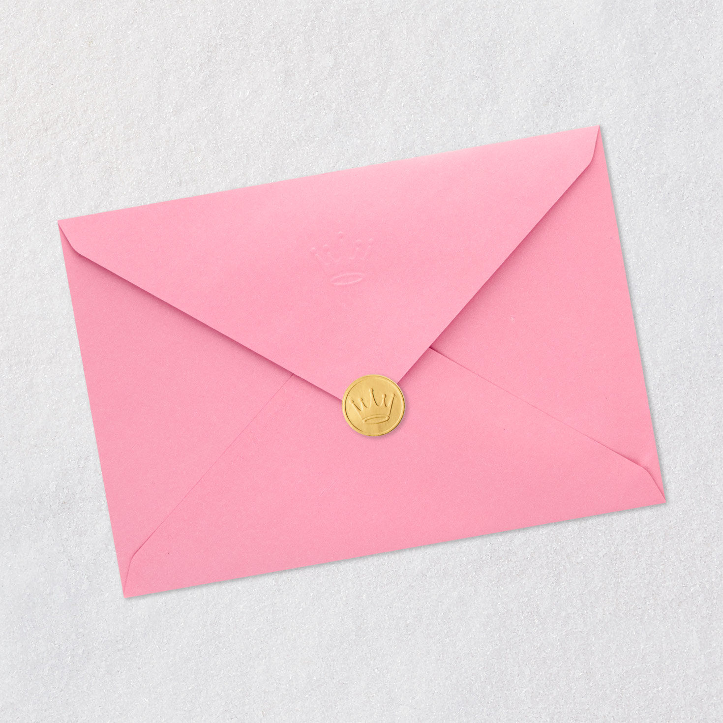 Brushstroke Roses on Pink Mother's Day Card From Us Envelope Back with Seal image number 7