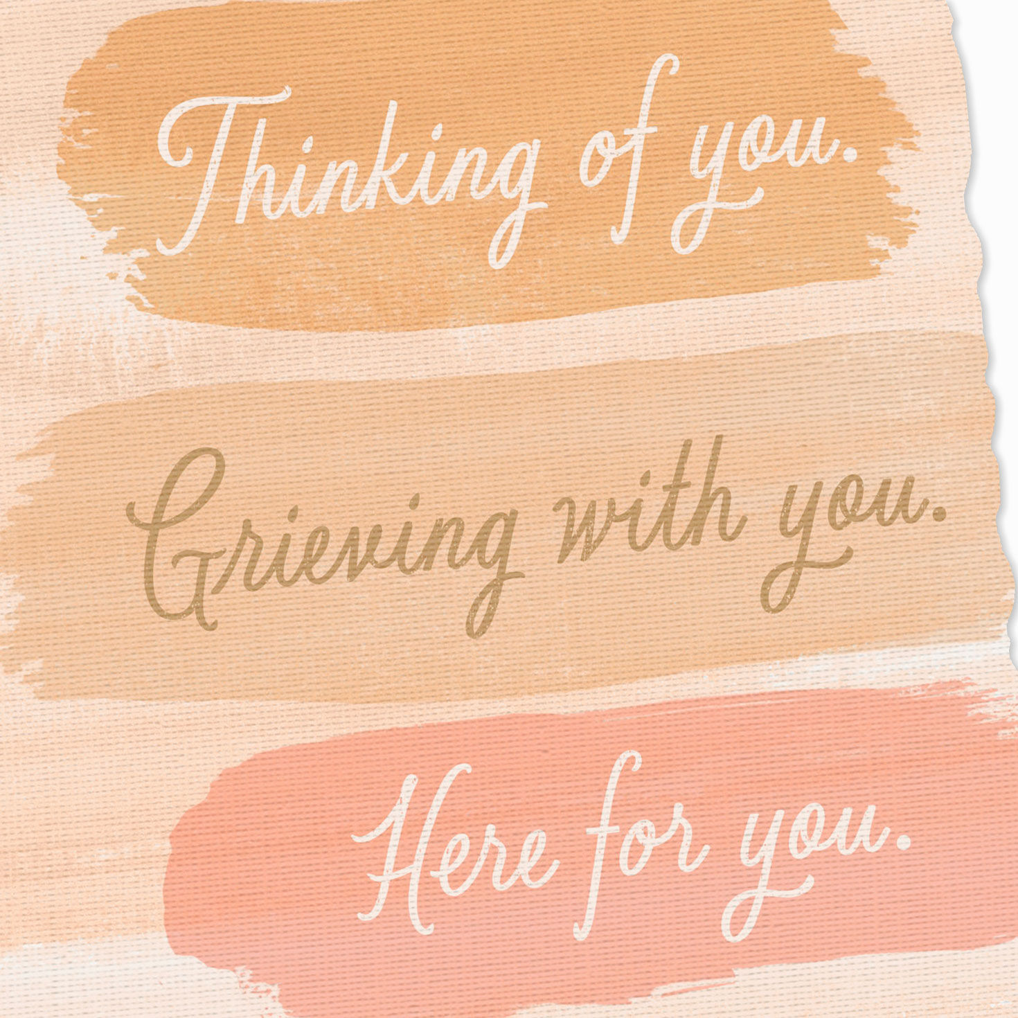 Lettering on Burnt Orange Sympathy Card Card Front Detail image number 4
