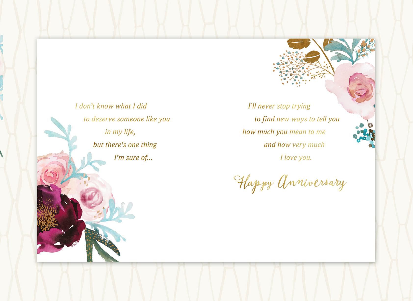 How Much You Mean to Me Anniversary Card for Wife