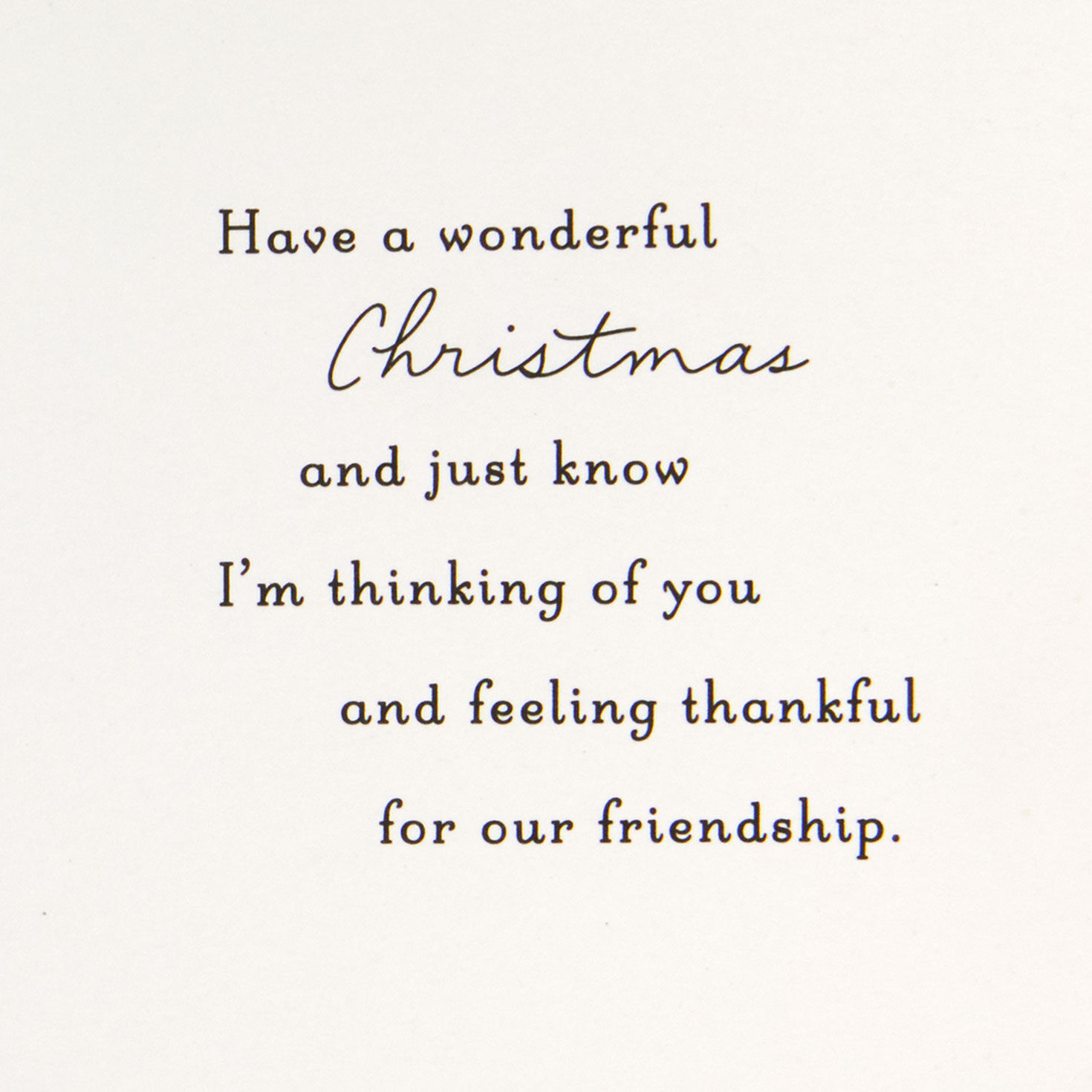 Thankful for Our Friendship Christmas Card for Friend, , large image number 3