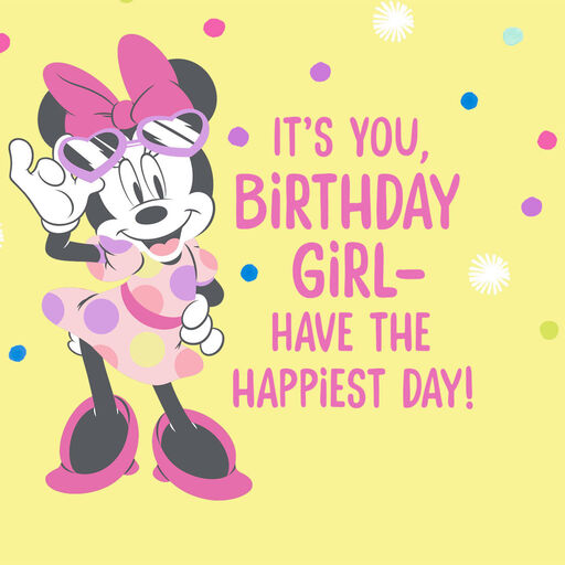 Disney Minnie Mouse Happiest Day Birthday Card for Great-Granddaughter, 