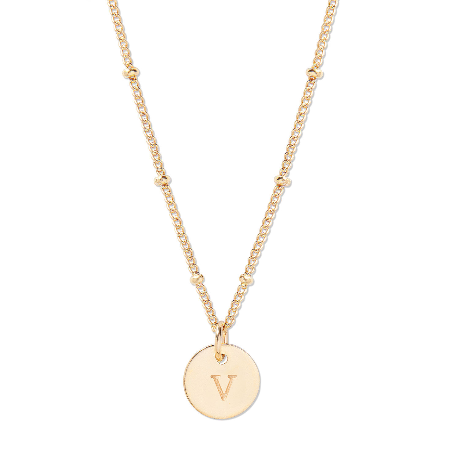 Madeline Initial Pendant, Initial V