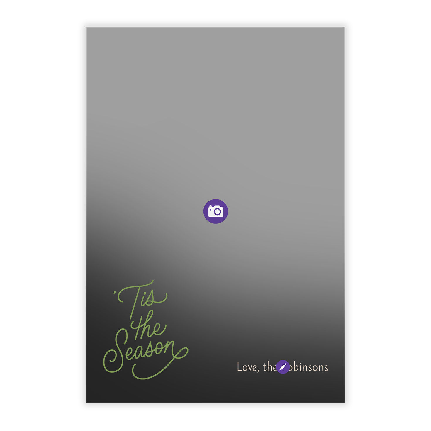 Tis the Season Full Photo Personalized Holiday Card Card Front indicating personalization image number 5