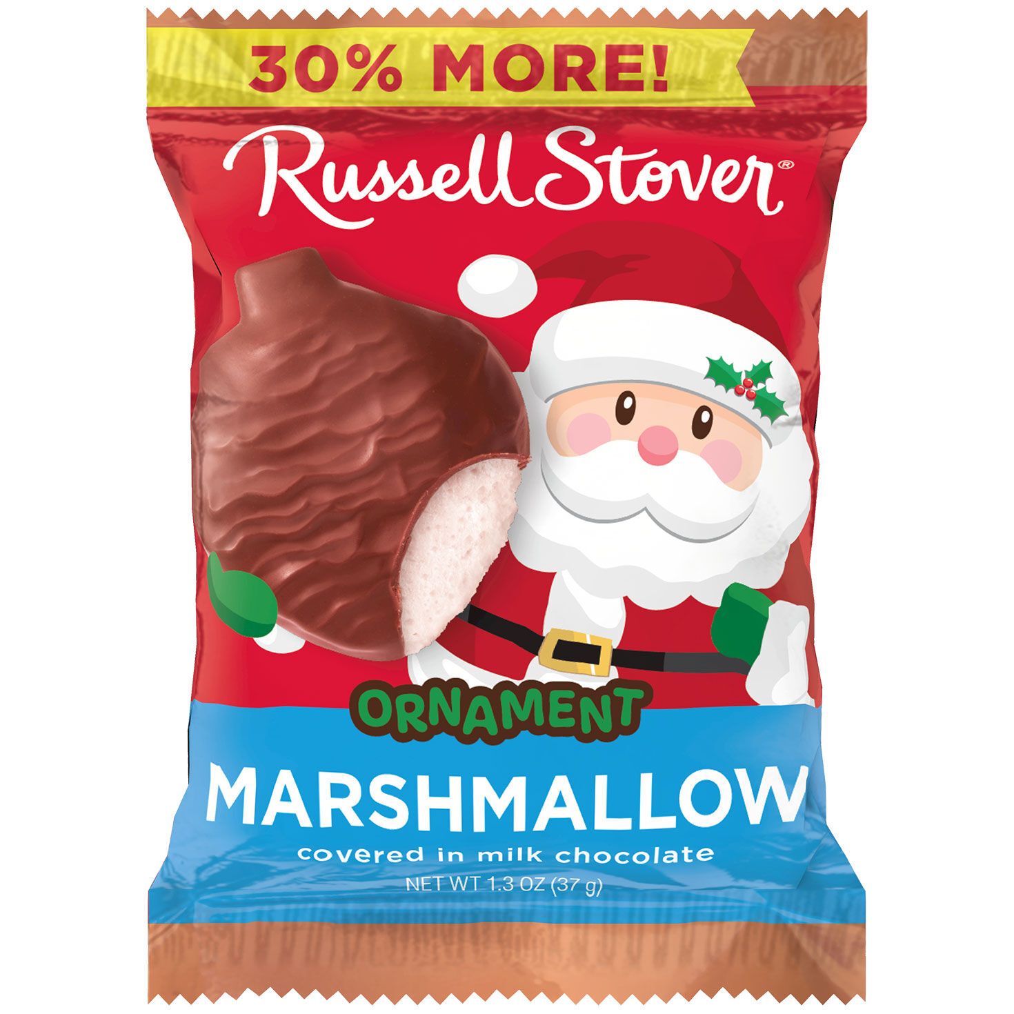 Russell Stover Milk Chocolate Marshmallow Ornament, 1.3 oz.