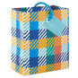 Blue and Orange Plaid Mini Bag for Gift Cards Back image number 6