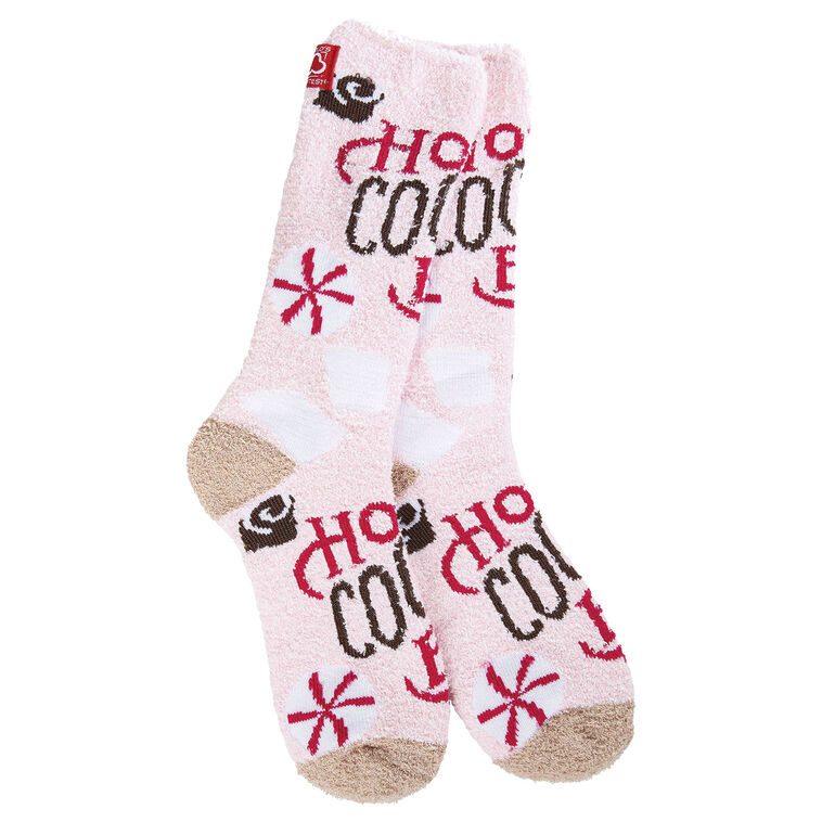 Crescent Sock Company Hot Cocoa Bar Cozy Christmas Crew Socks