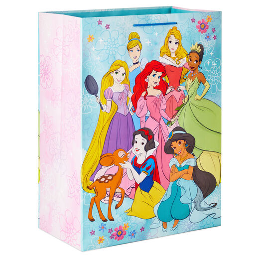 20" Disney Princesses on Aqua Jumbo Gift Bag, 
