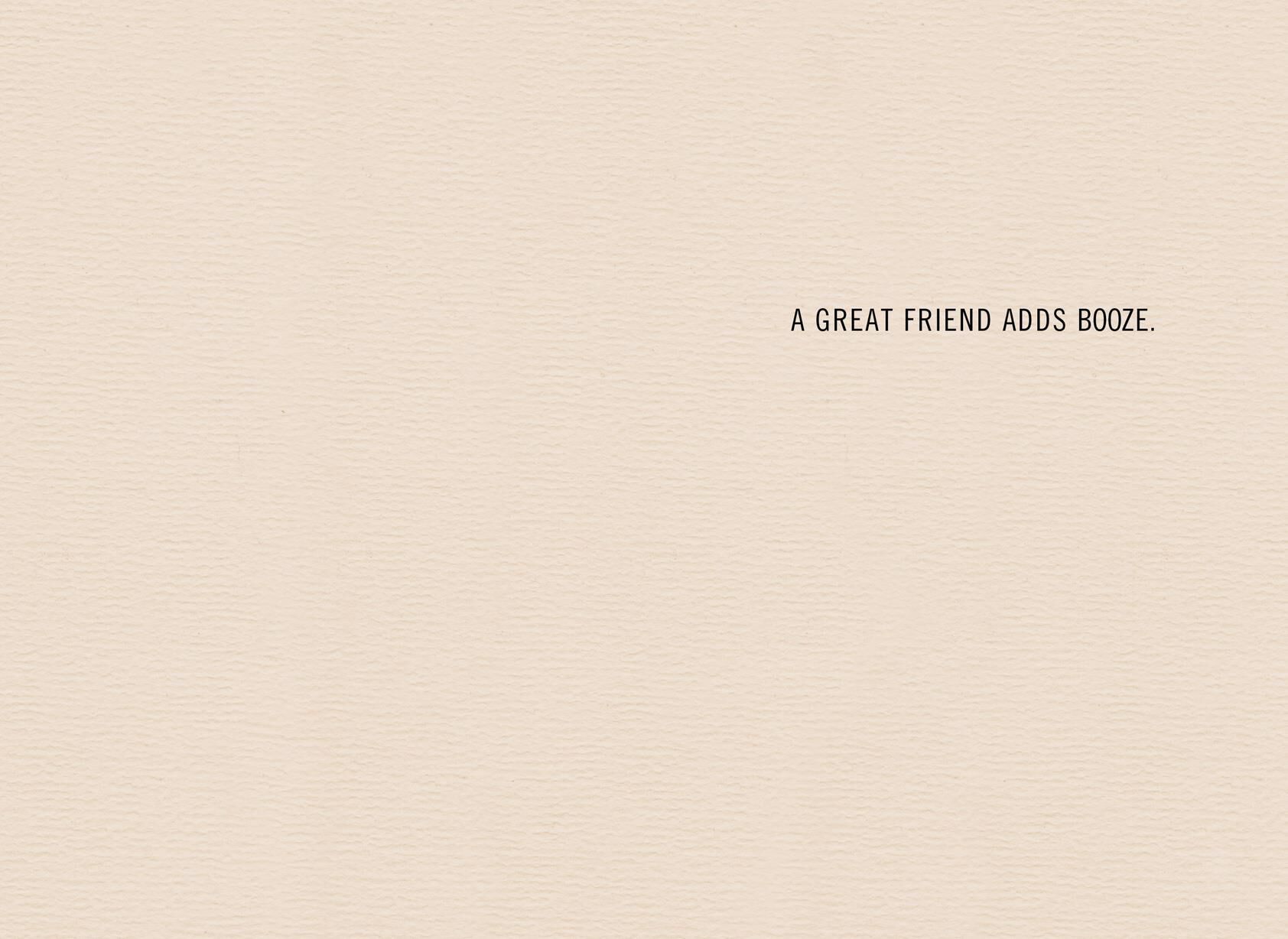 Just Add Booze Funny Birthday Card for Friend