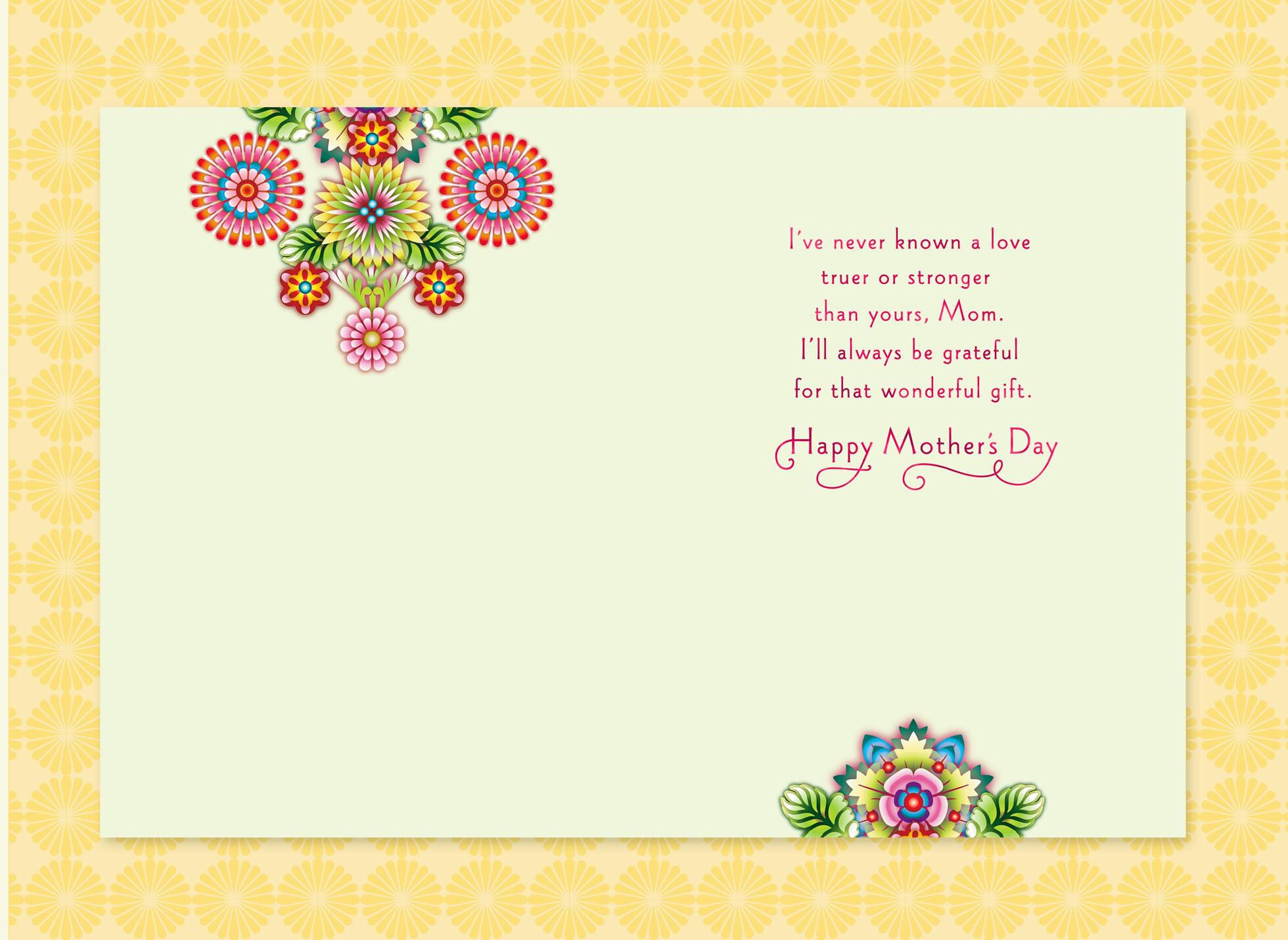 Catalina Estrada Yellow Bird and Flowers Mother's Day Card