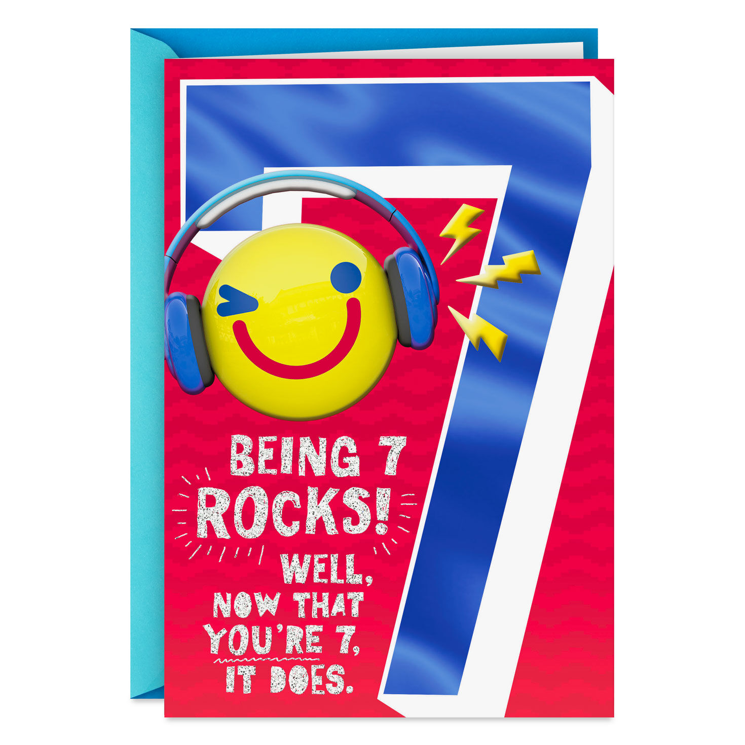 It Rocks to Be You 7th Birthday Card