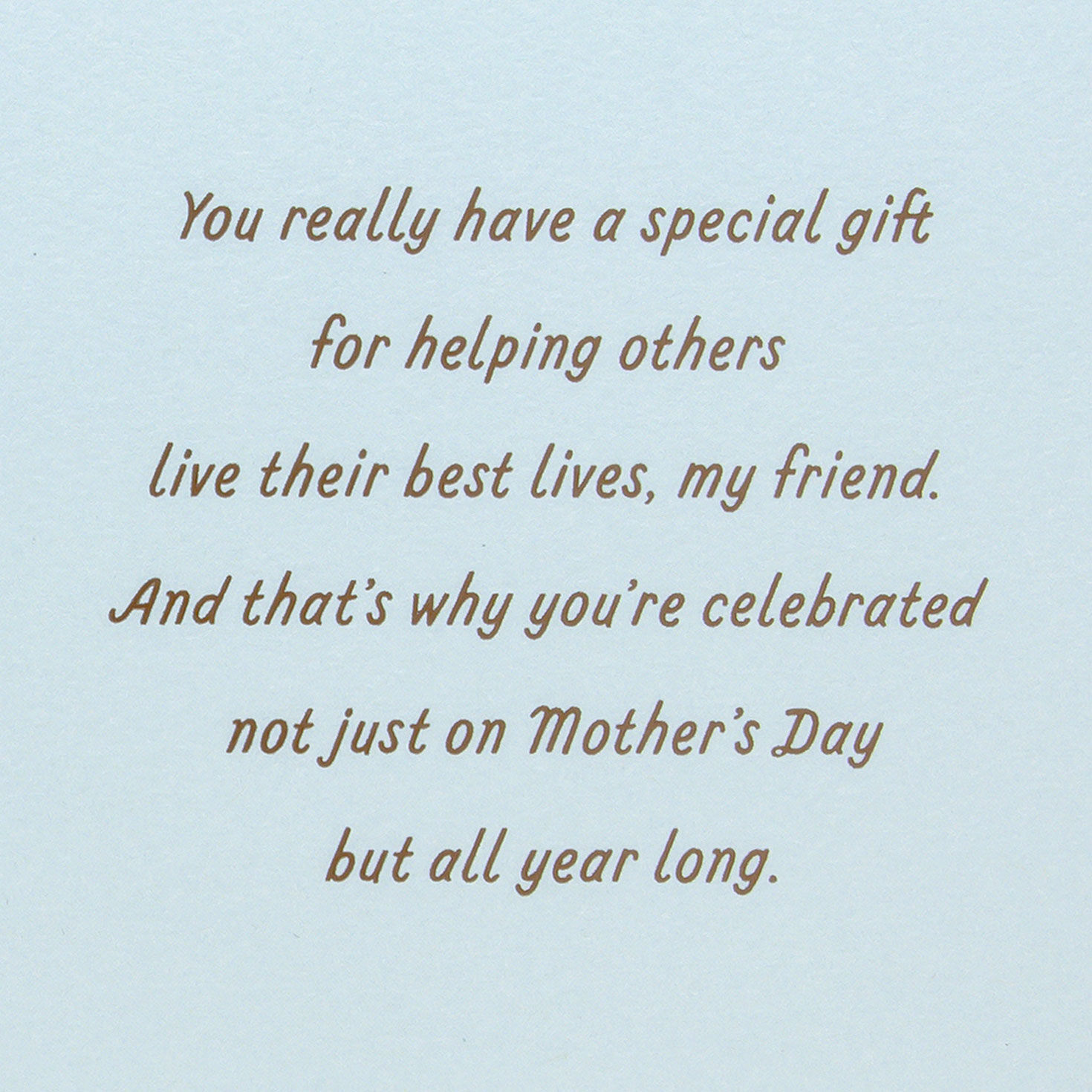 Tropical Flowers and Leaves Friend Mother's Day Card Sentiment image number 3