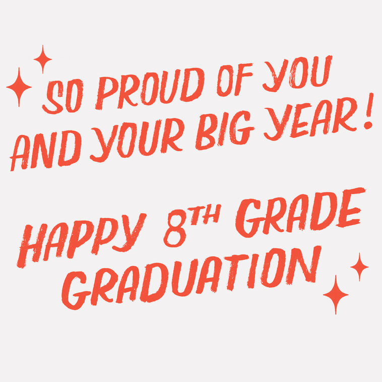 So Proud of You 8th Grade Graduation Card So Proud of You 8th Grade Graduation Card