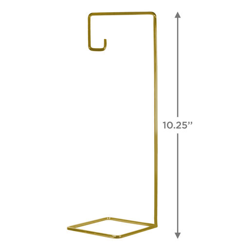 Geometric Gold-Tone Metal Ornament Display Stand, 