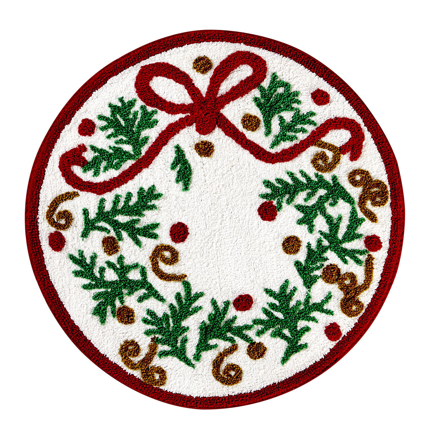 Hallmark Christmas Wreath Tufted Bath Rug