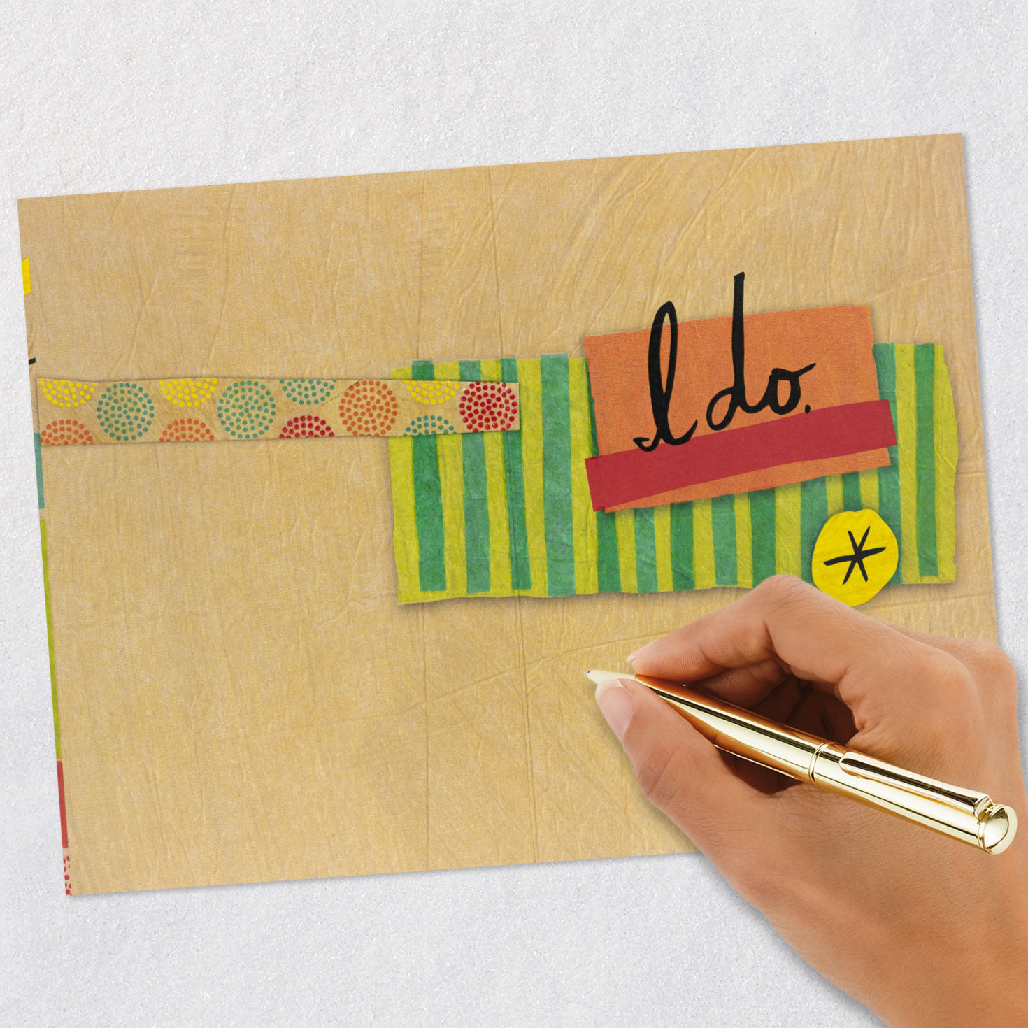 Colorful Collage Encouragement Card Signing card image number 6