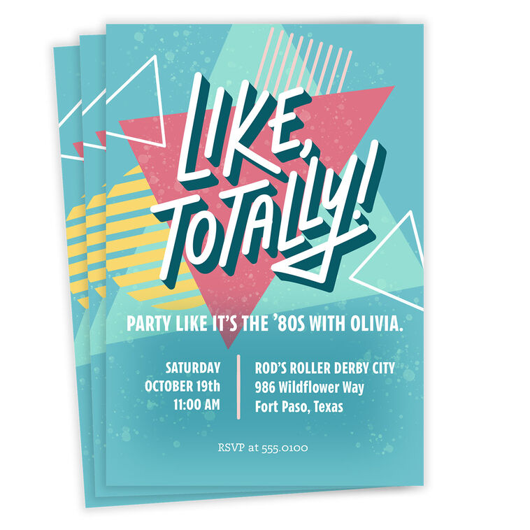 Like, Totally Retro Party Invitation