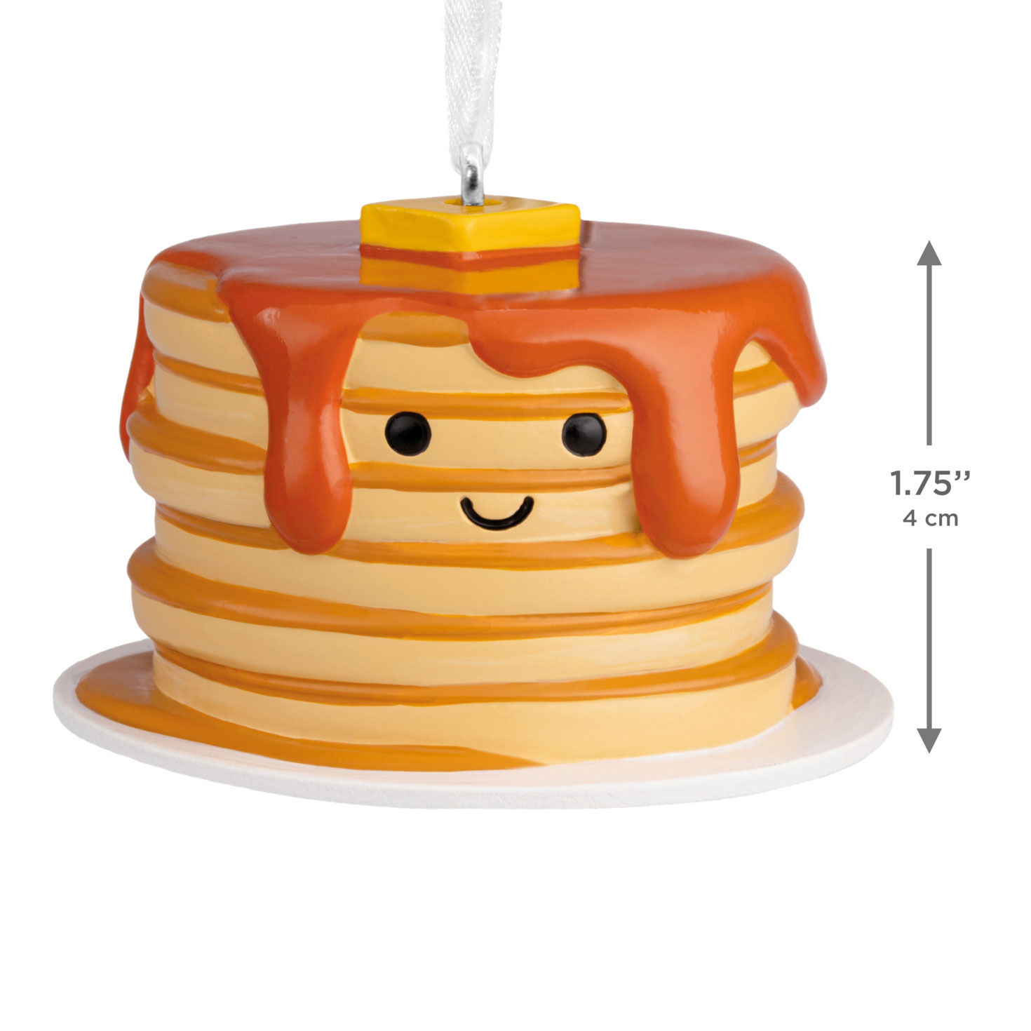 Friendly Pancake Stack Christmas Ornament measurement image number 3