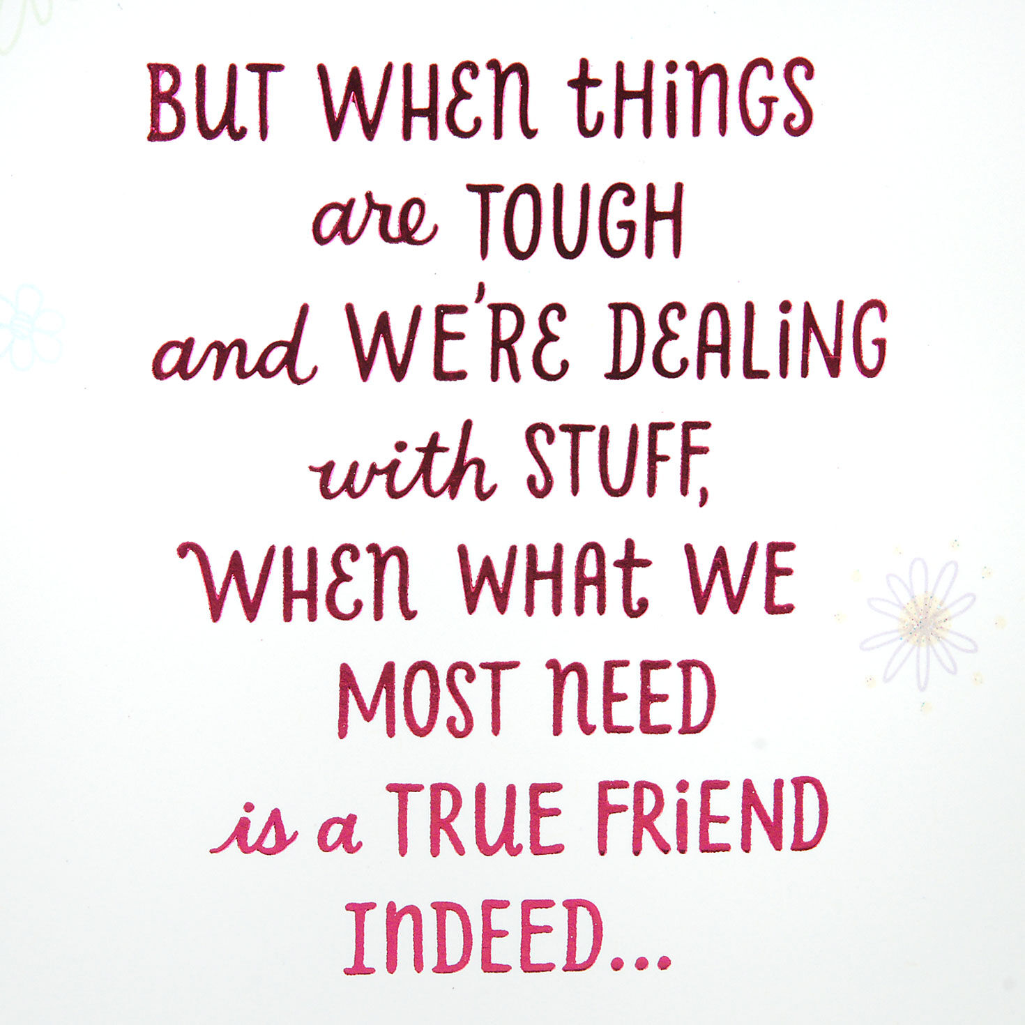 Lettering and Flowers Sister Mother's Day Card sentiment image number 2