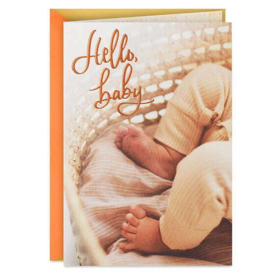 Hello, Baby Blank New Baby Card, , large image number 1