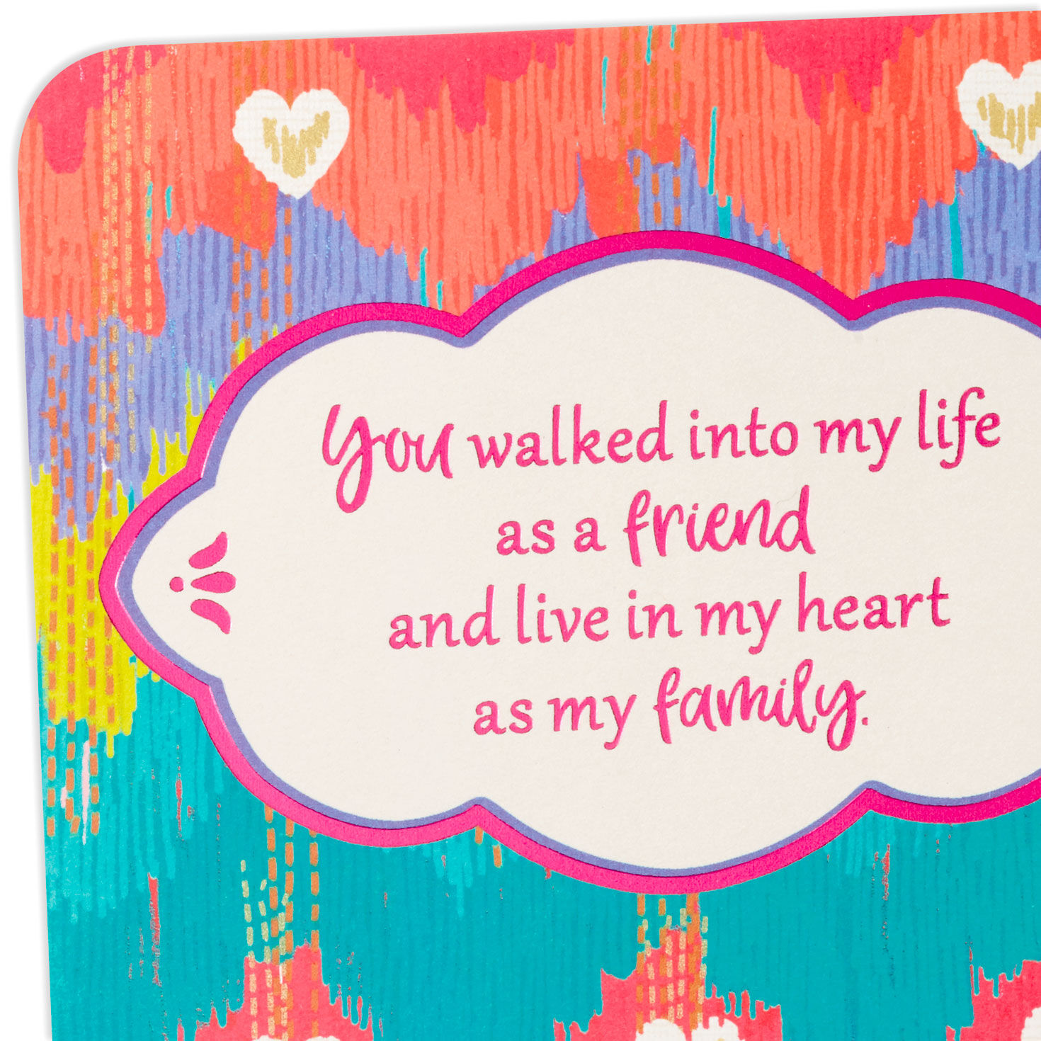 Colorful Chevron Valentine's Day Card for Friend  image number 4