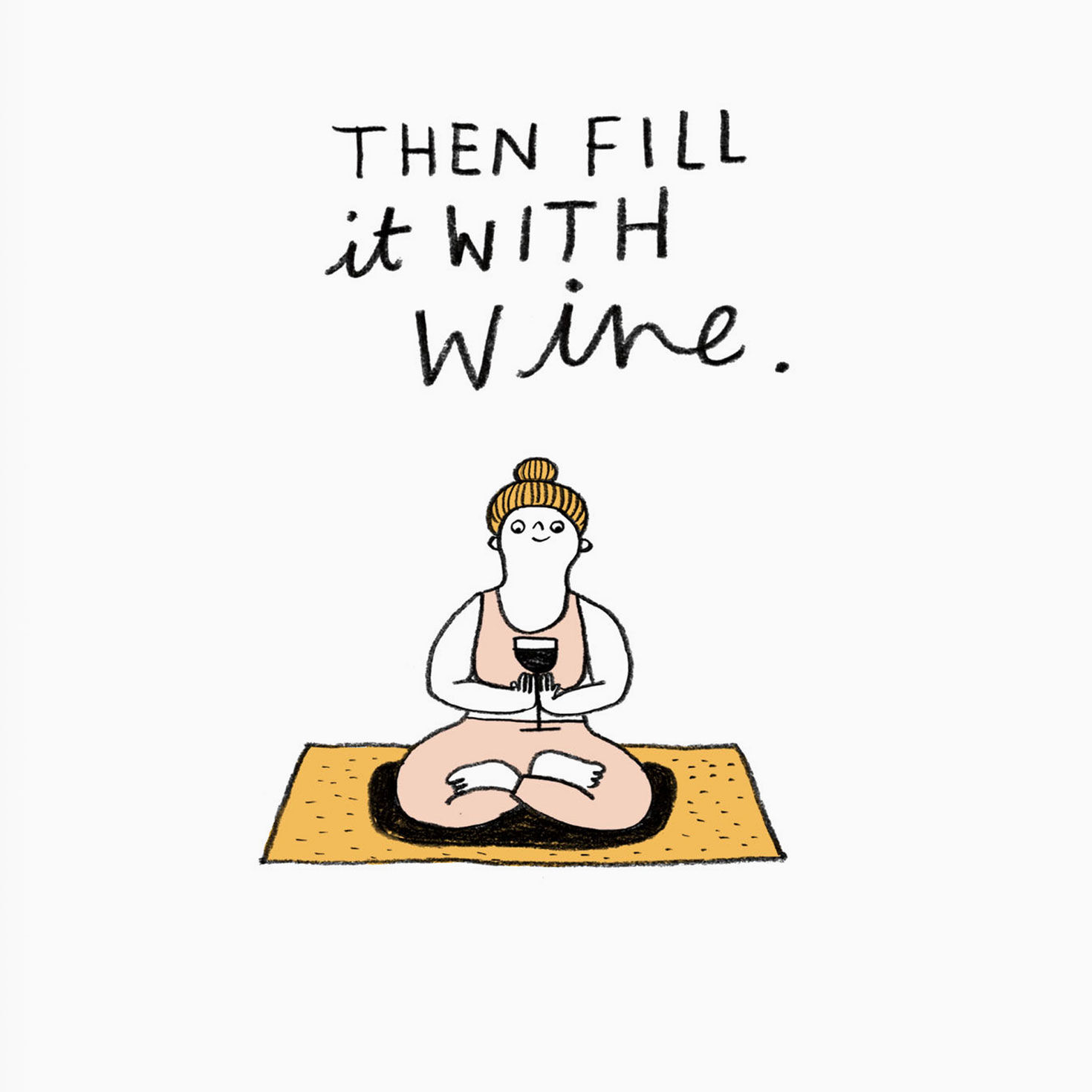 Meditation and Wine Funny Card Sentiment image number 2